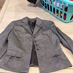 Ann Taylor Gray Textured Blazer